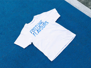 Fortune Flavours White & Camo Blue