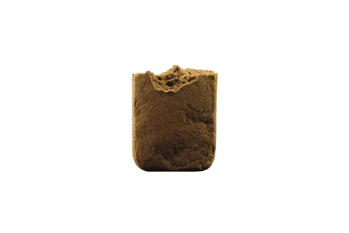 Moroccan Gold CBD Hash, front view on a white background